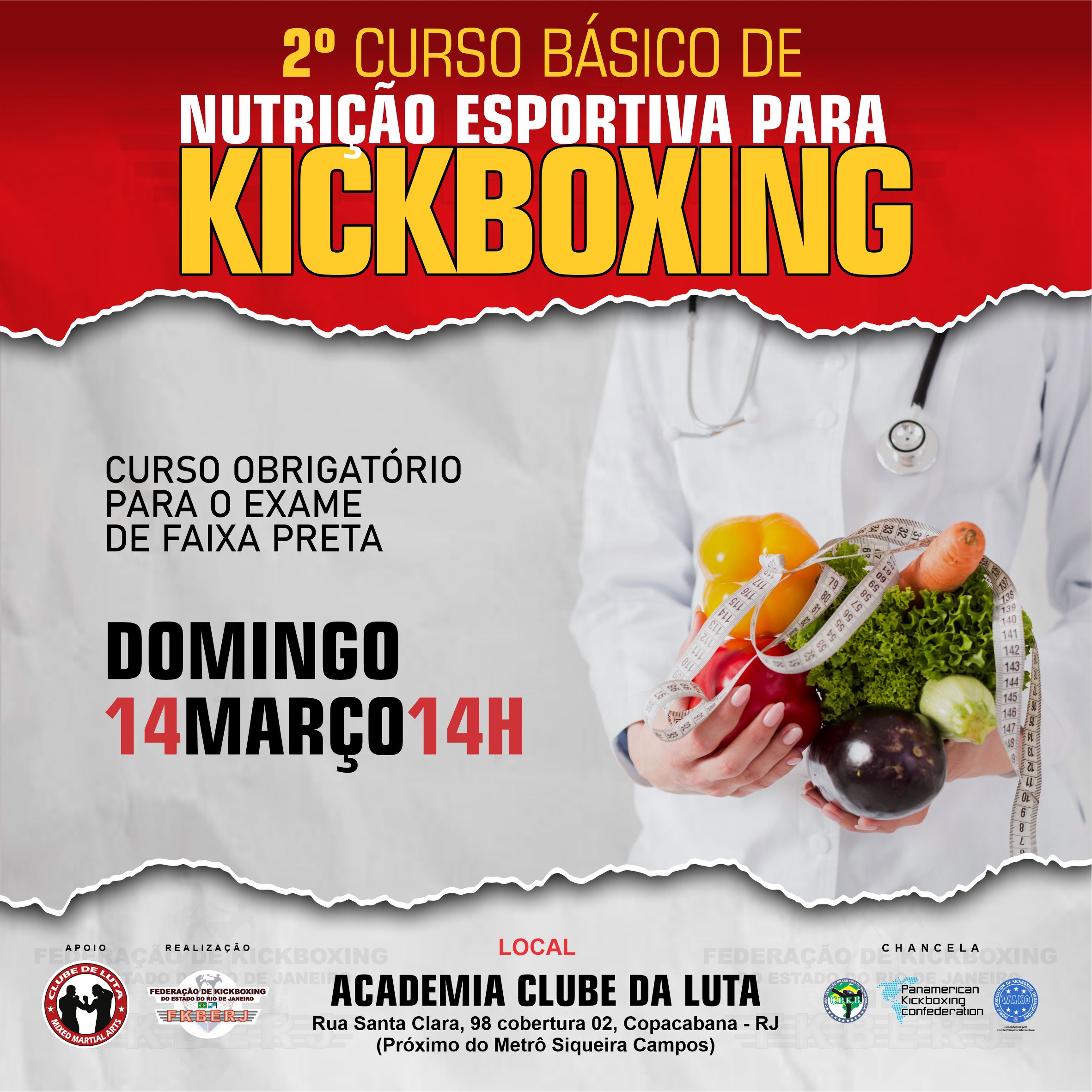 2º Curso Básico de Nutrição Esportiva para Kickboxing 2024