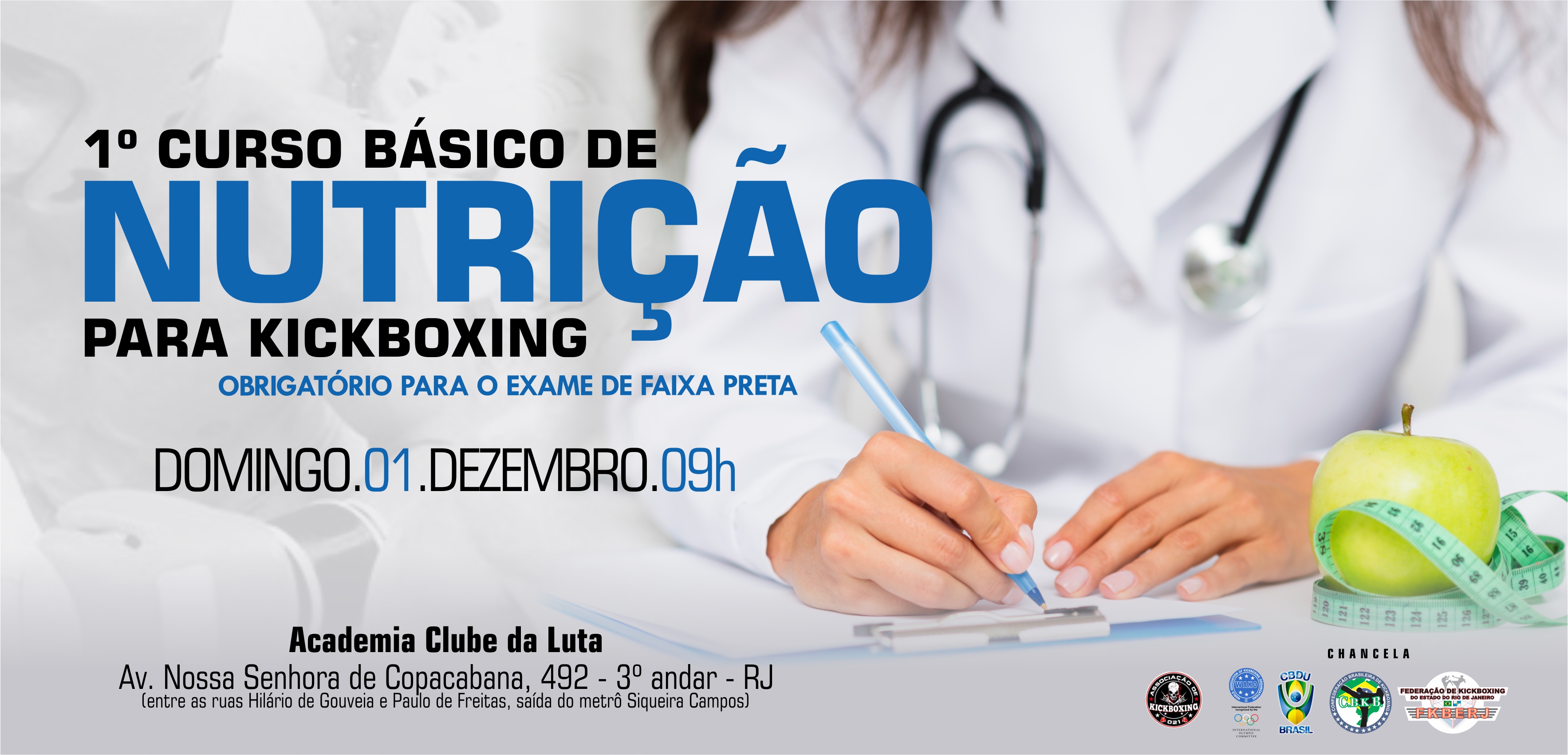 1º Curso Básico de Nutrição Esportiva para Kickboxing 2019