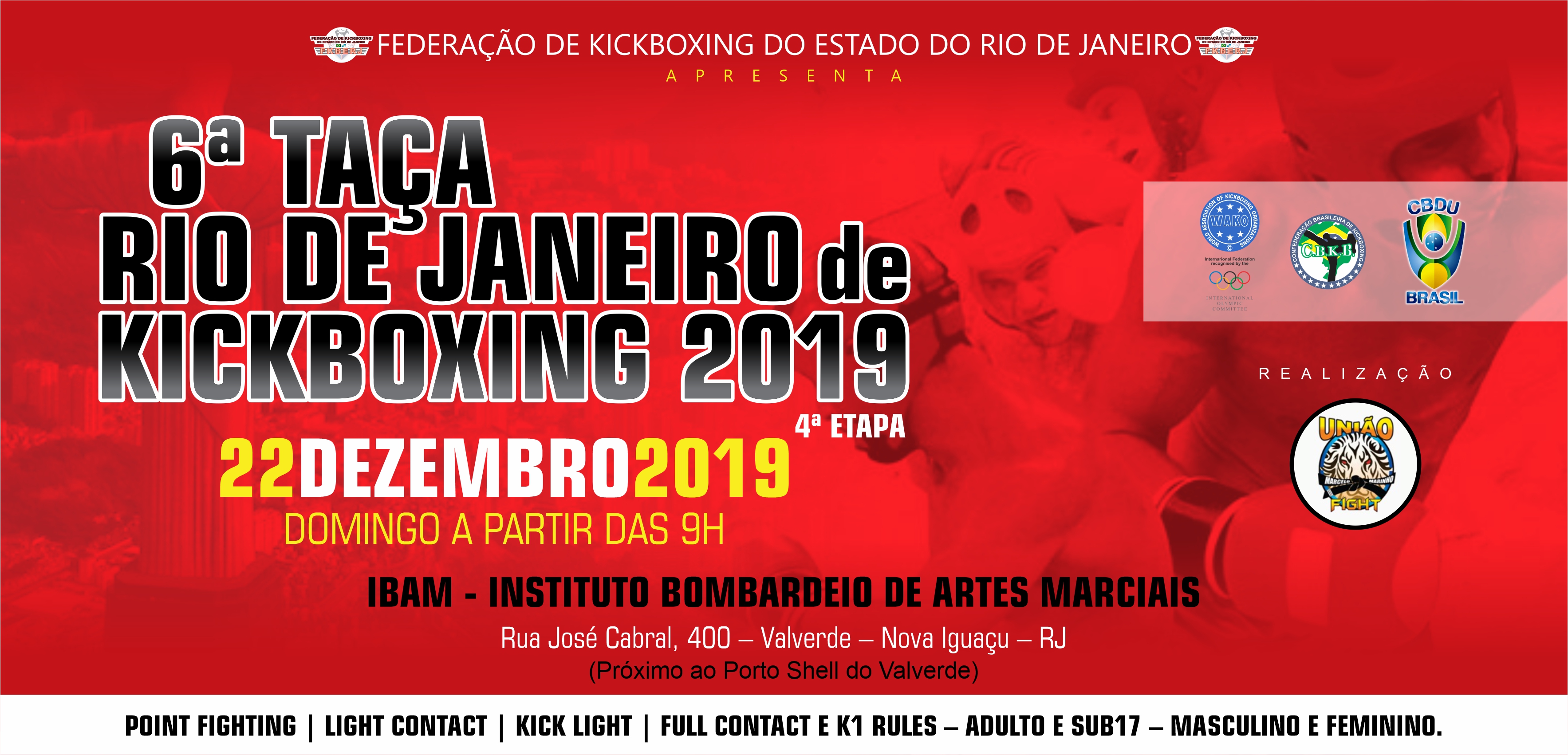 6ª Taça Rio de Janeiro de Kickboxing – 4ª etapa 2019