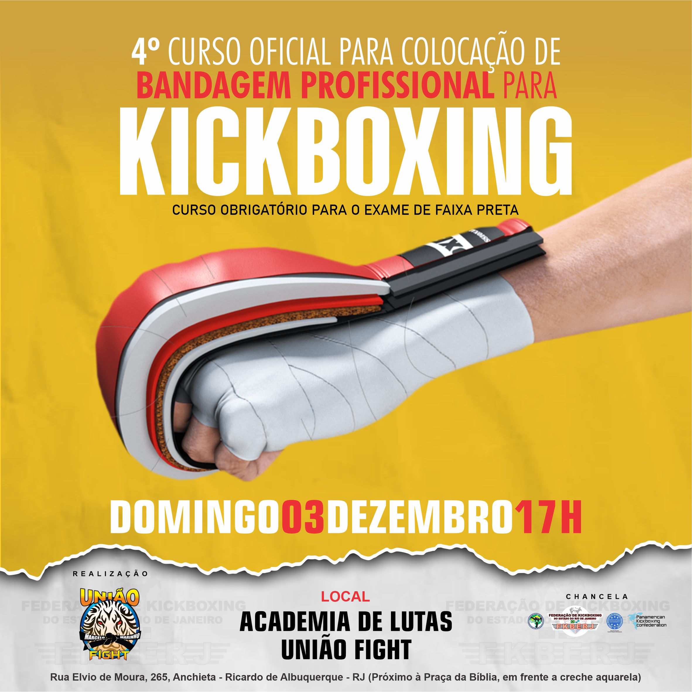 4º Curso Oficial para colocação de Bandagem Profissional de Kickboxing 2023