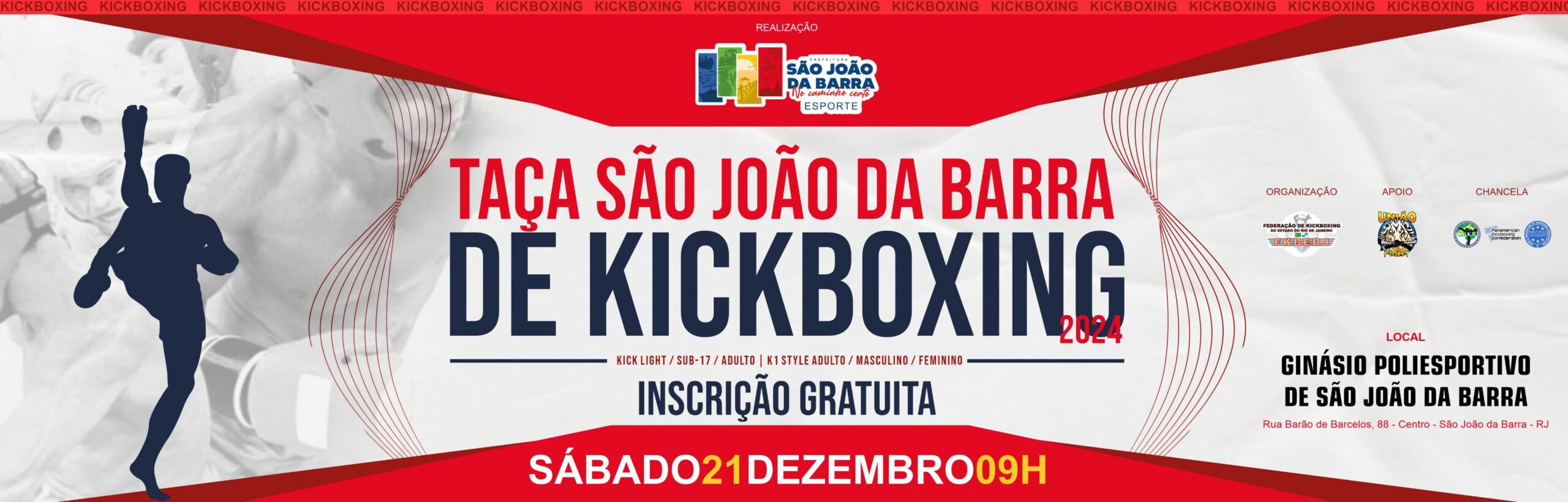 Leia mais sobre o artigo Taça São João da Barra de Kickboxing 2024